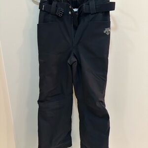 Boys Descente Black Snow Pants with Snap Closures